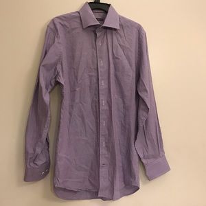 Peter Millar Long Sleeve Button Up Mens M Purple